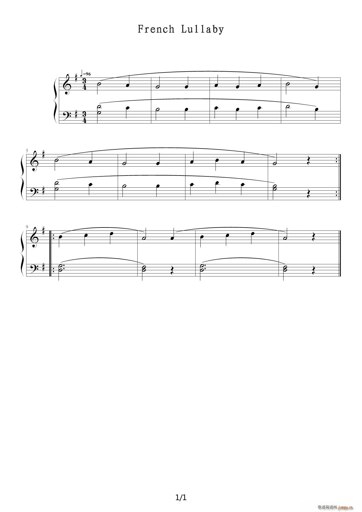 French Lullaby G()1