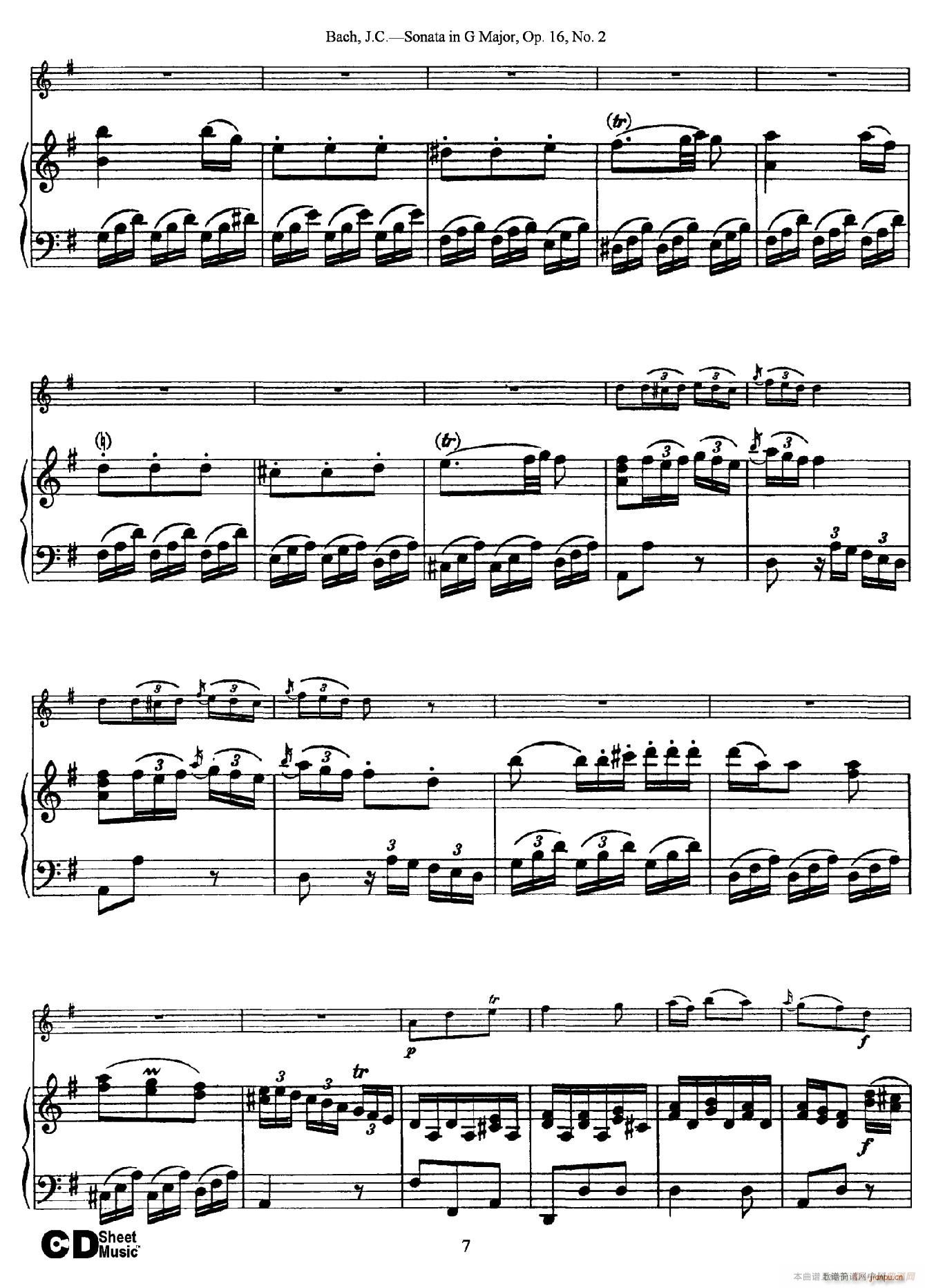 Sonata in D Major Op 16 No 2 ٰ()7