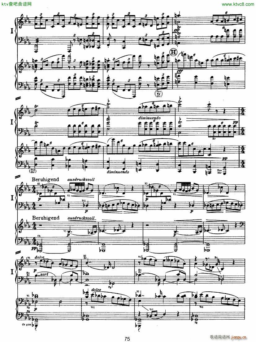 Bruckner Symphony No 4 4 hands arr ()24