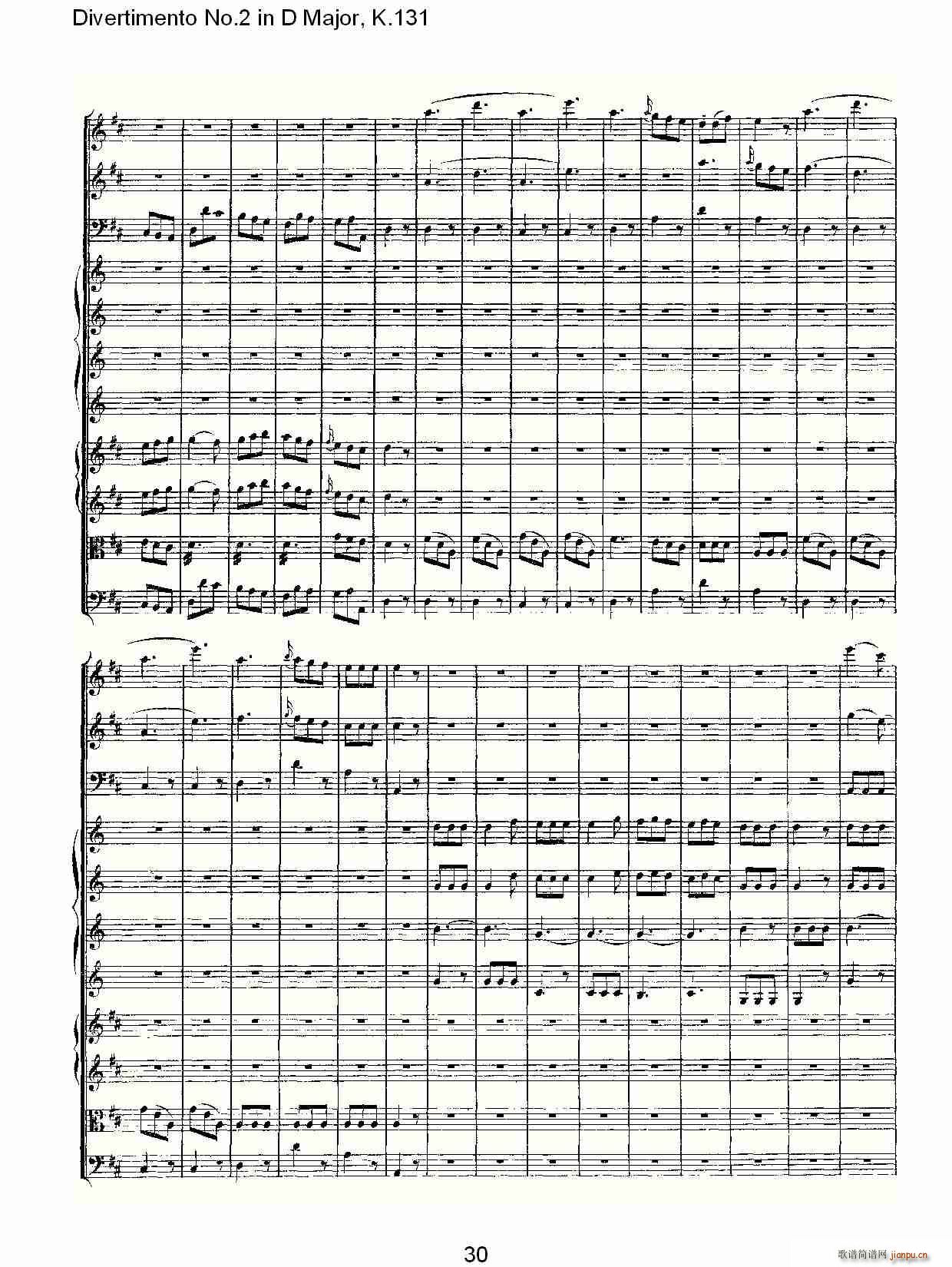 Divertimento No.2 in D Major, K.131(ʮּ)31