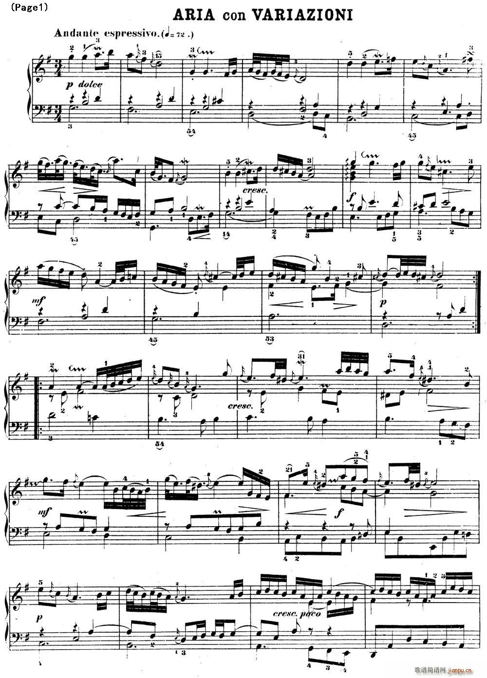 ± ͺ Goldberg Variationen BWV988(ʮּ)1