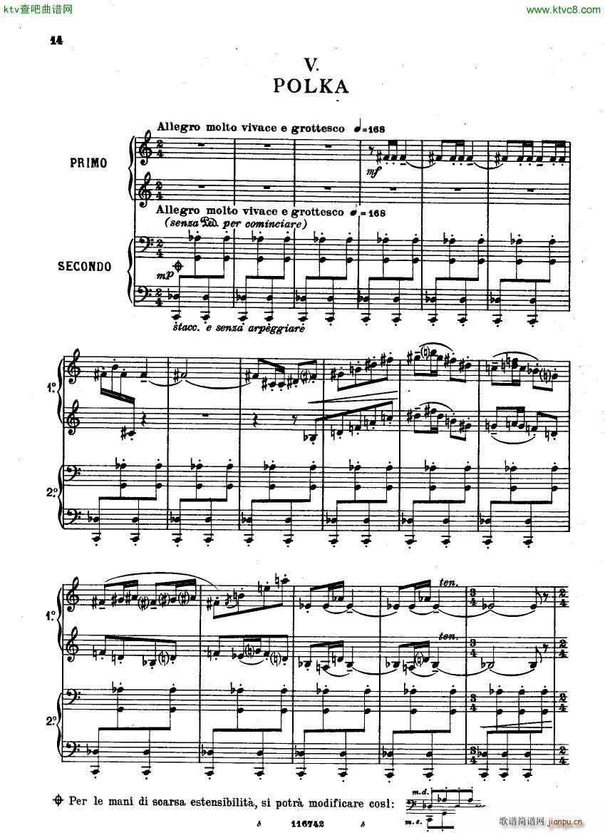 Casella Five Easy Pieces Pupazzetti 4 hands 1915()14