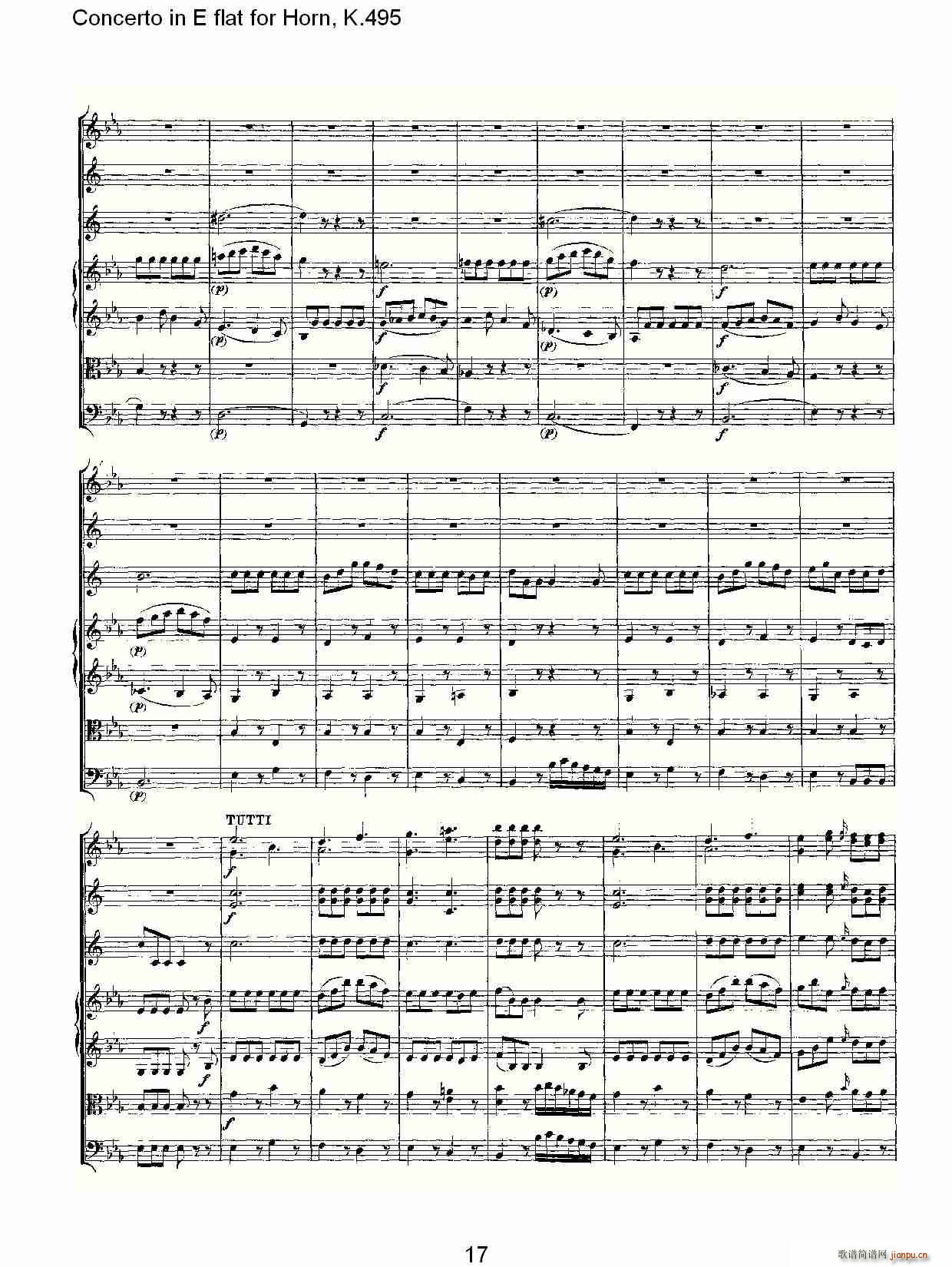 Concerto in E flat for Horn, K.495(ʮּ)17