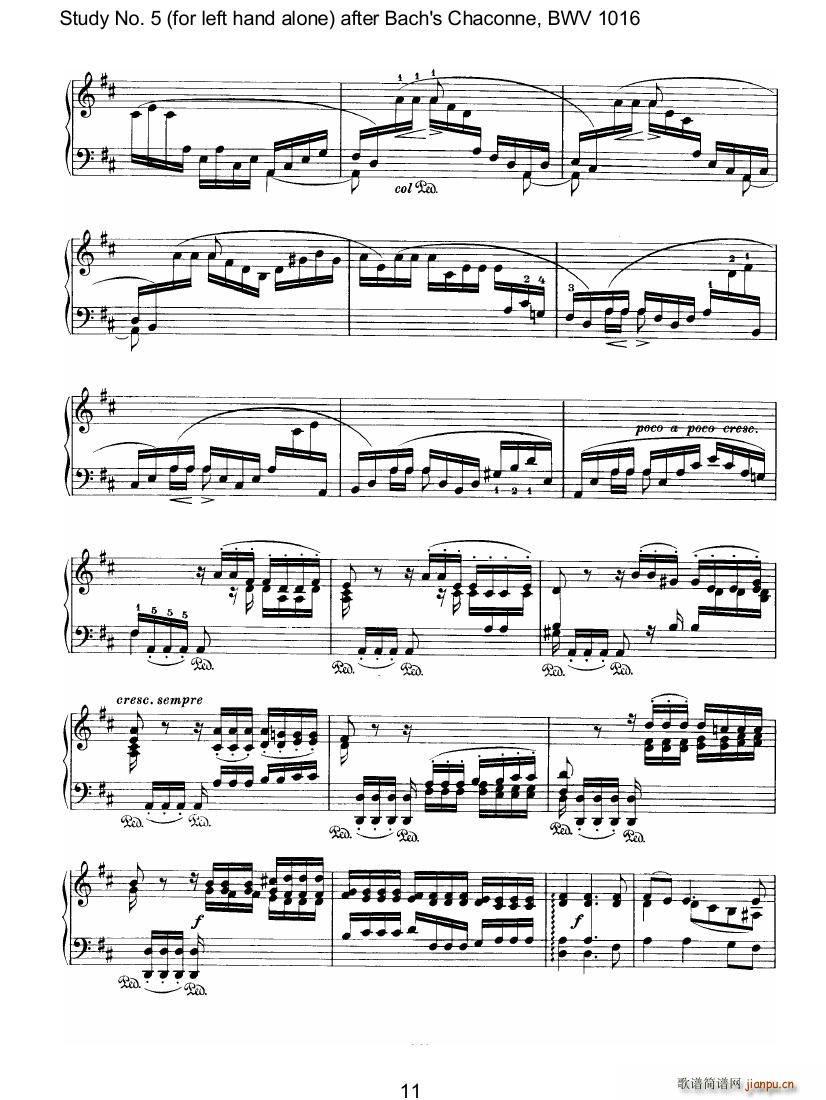 Bach Brahms BWV1016 Chaconne as Etude 5 left hand()21