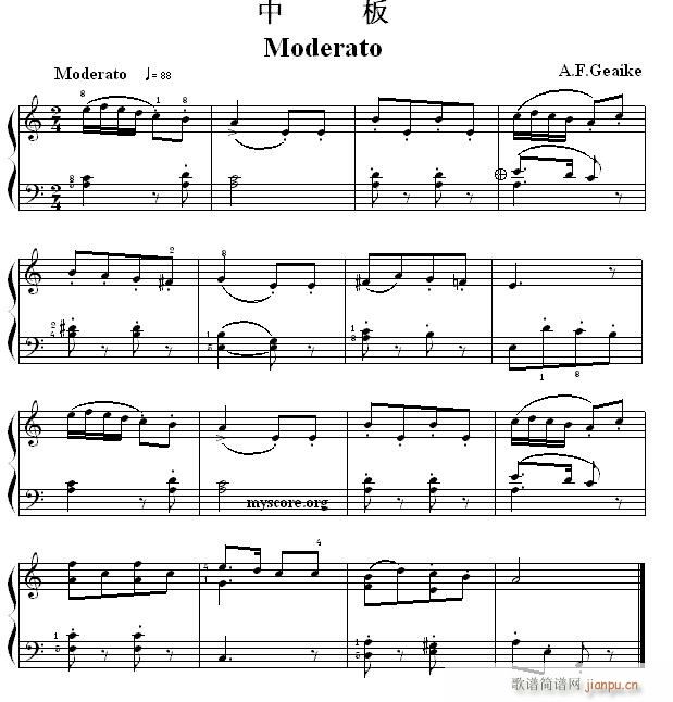 Ŀ а Moderato()1
