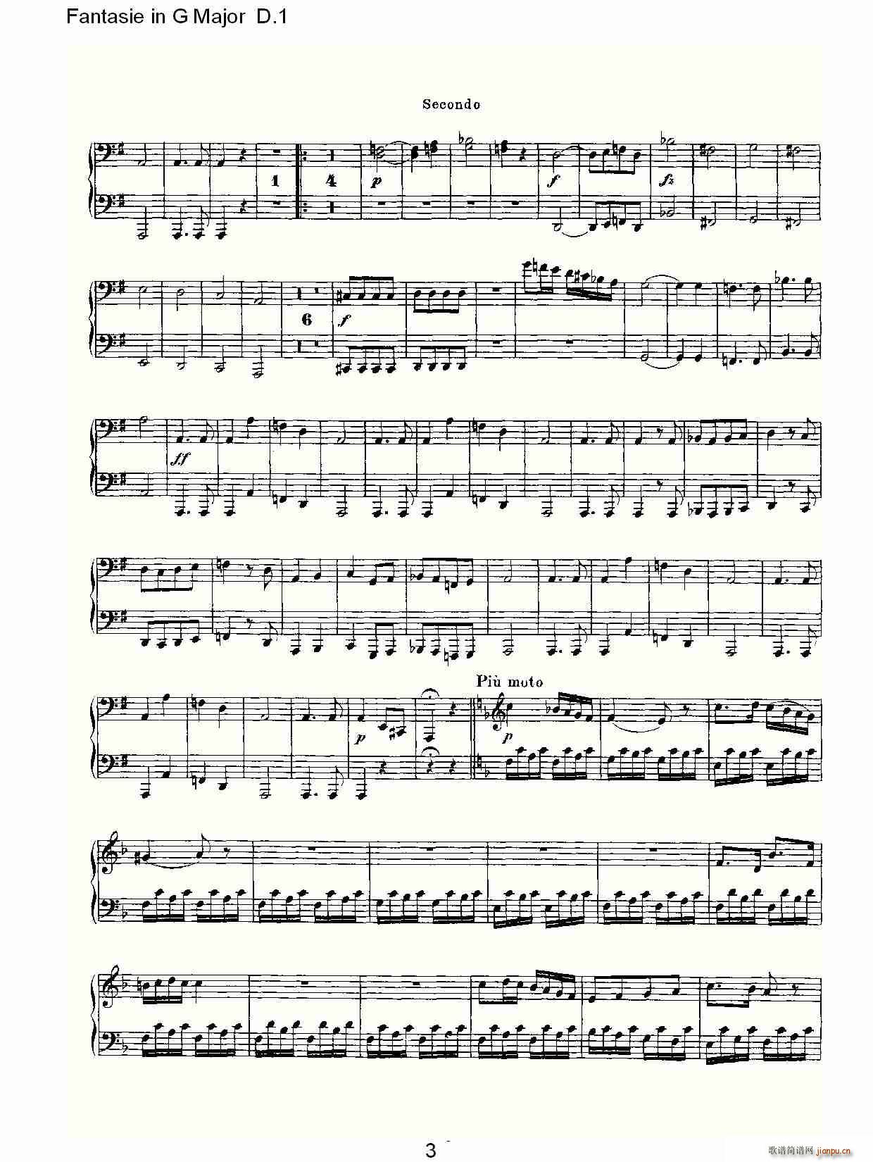 Fantasie in G Major D.1(ʮּ)3