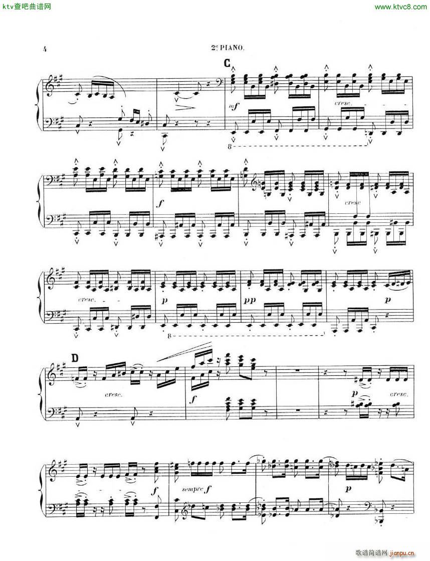 Chaminade Cecil La Sevillane for 2 pianos 4 hands()13