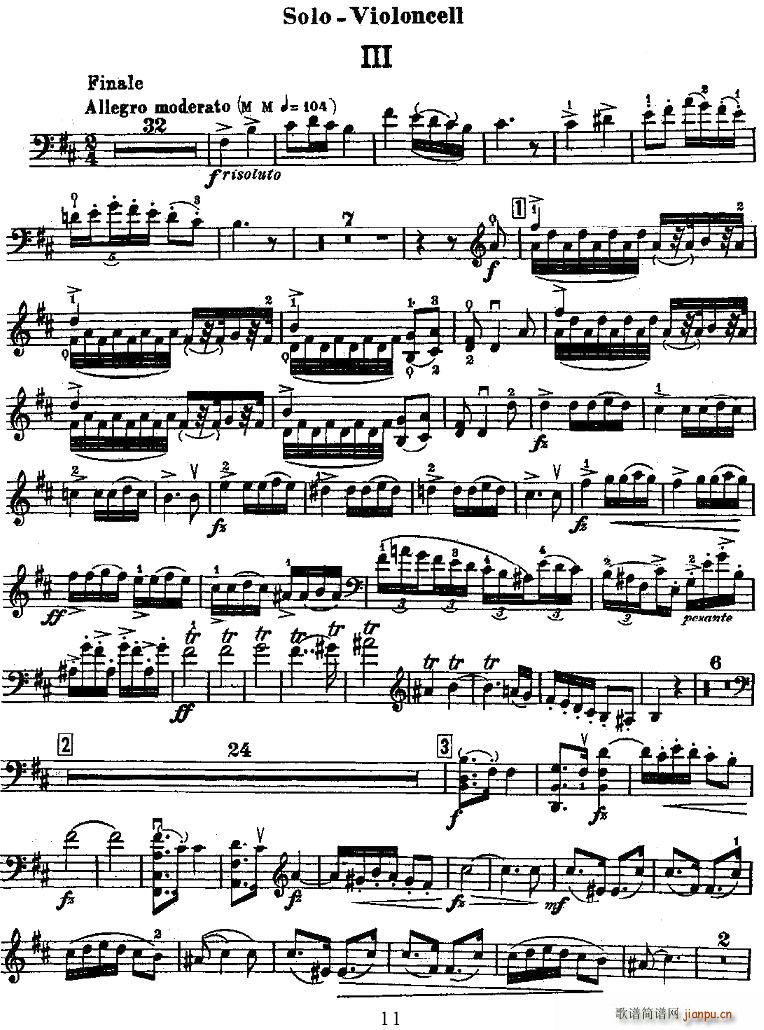 大提琴简谱_梦幻曲大提琴简谱(2)