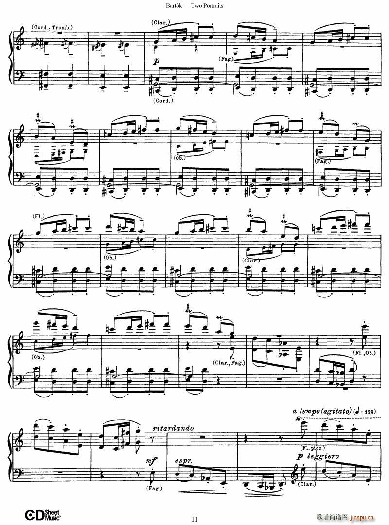 Bartok SZ 37 Two Portraits op 5()11