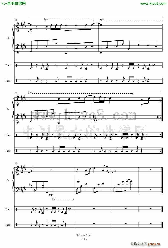 Take a Bow Piano Drums()11