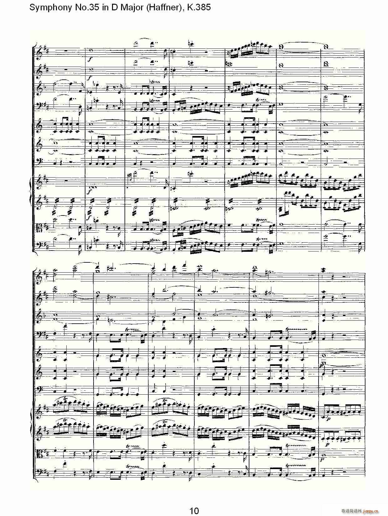 Symphony No.35 in D Major, K.385(ʮּ)10
