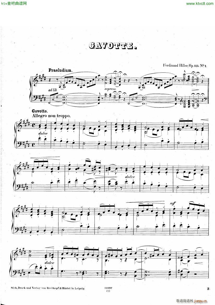 hiller 115 gavotte sarabande courante()1