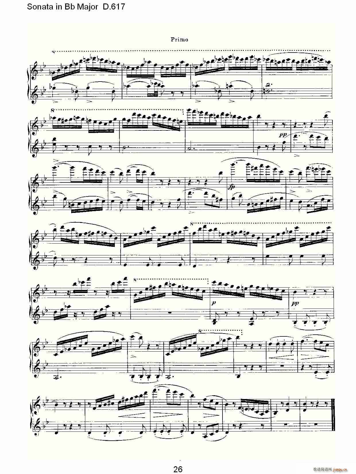 Sonata in Bb Major D.617(ʮּ)26