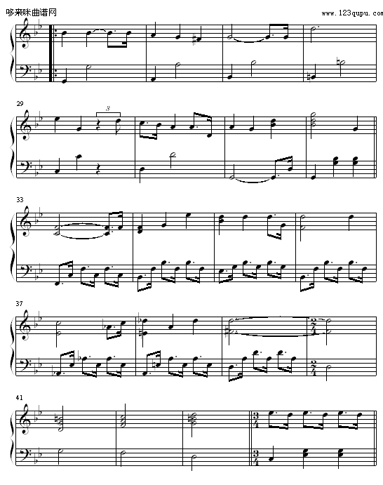 为了你 - because of you-冬季恋歌 歌谱简谱网