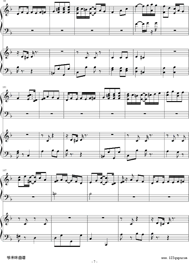 扬基曲谱_扬基歌简谱