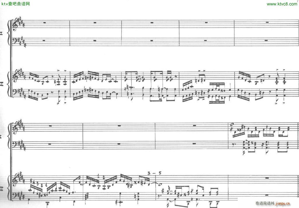 Bolling Sonata for Two Pianist no 2 Part1 1()7