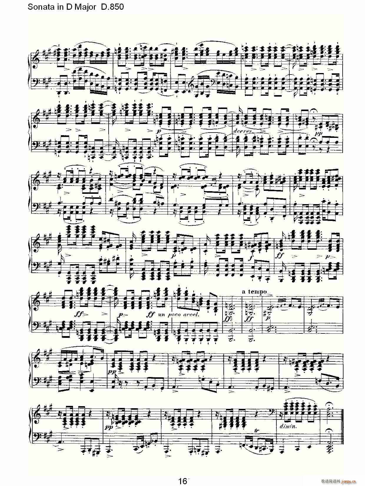 Sonata in D Major D.850(ʮּ)16