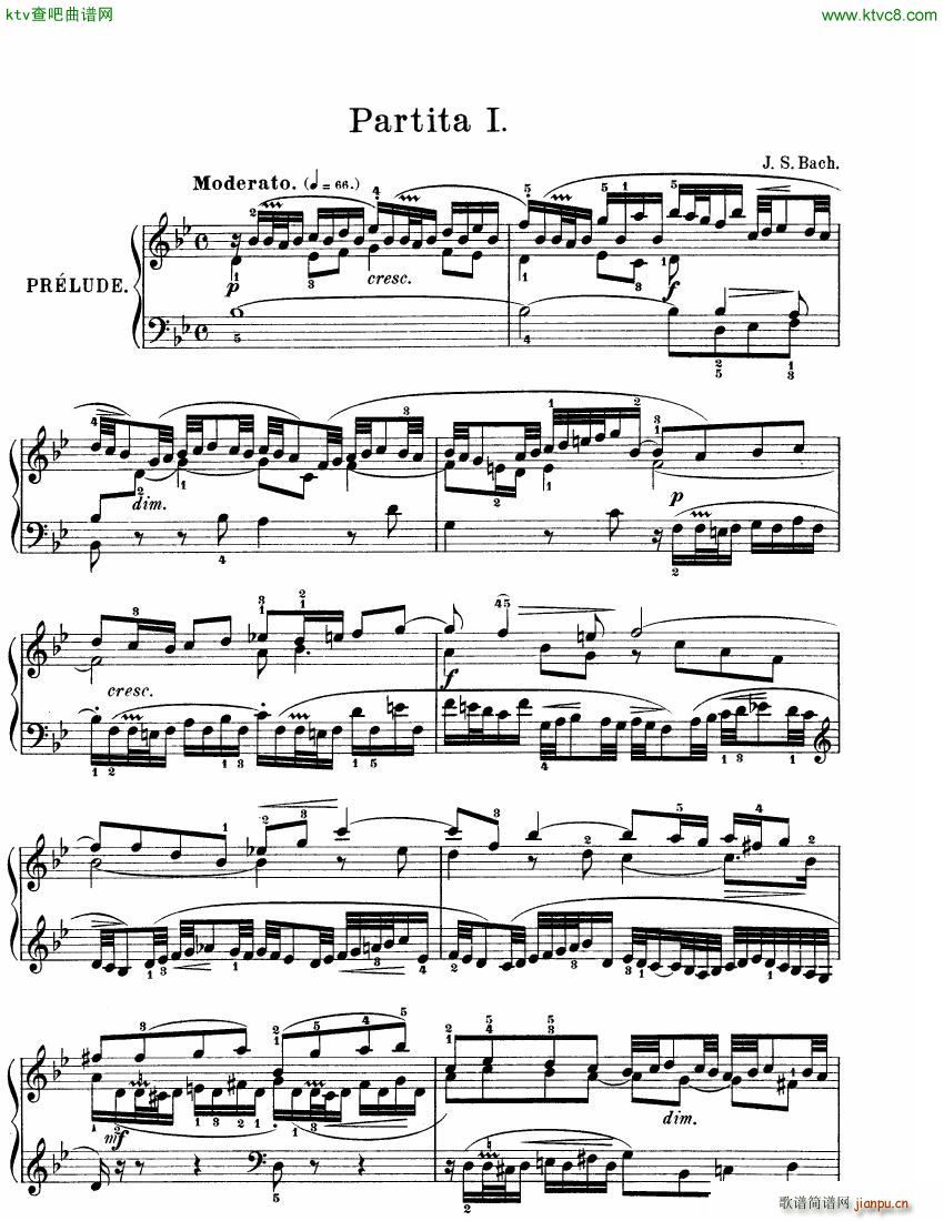 Bach JS BWV 825 Partita no 1 in Bb()1