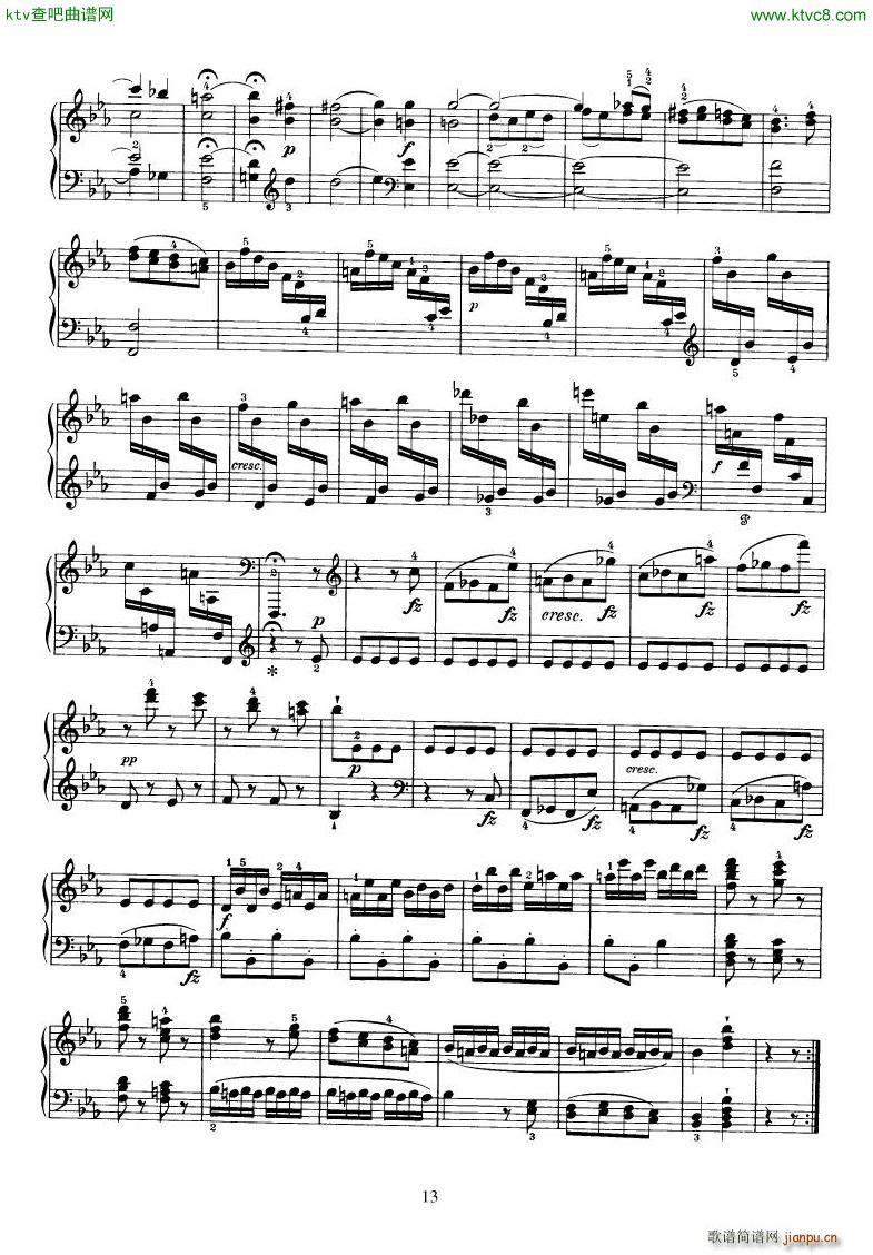 Piano Sonata No 52 in Eb()13