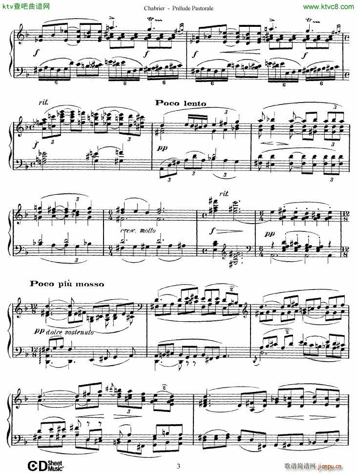 Chabrier Prelude Pastorale()3