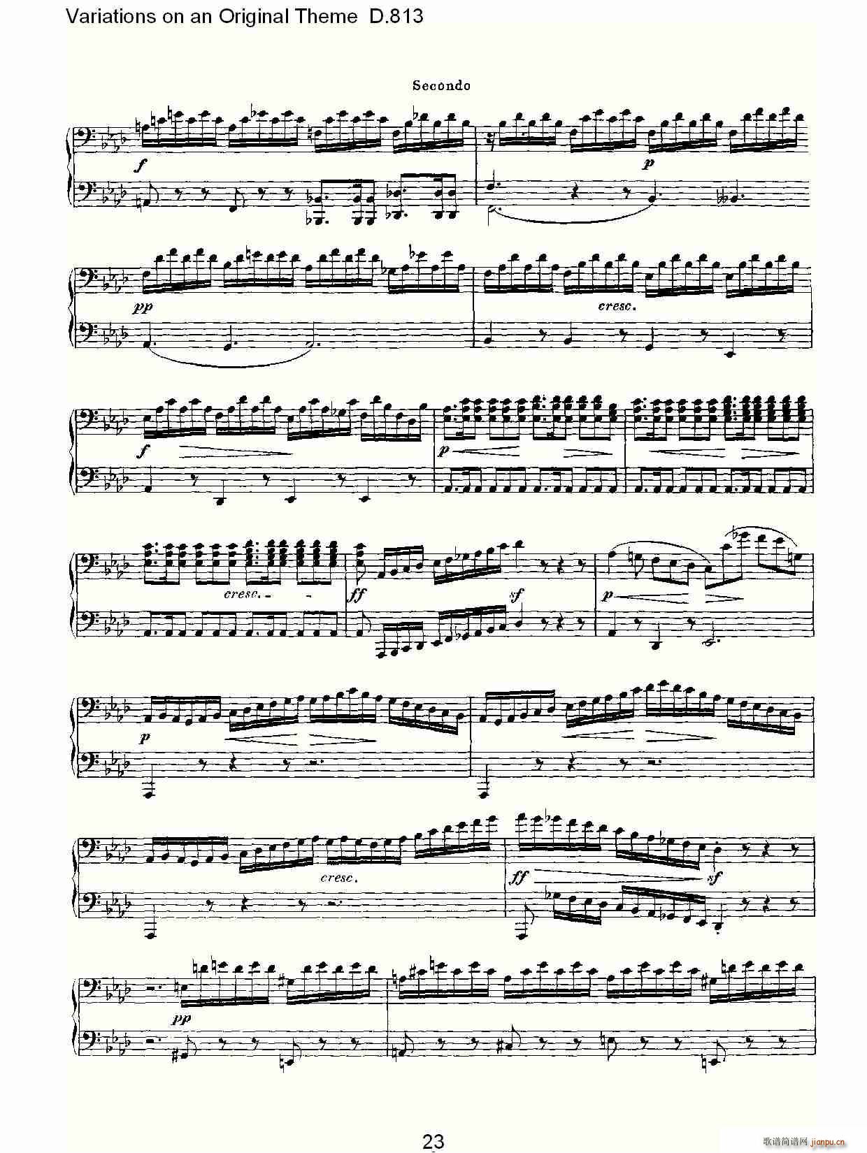 Variations on an Original Theme D.813(ʮּ)23
