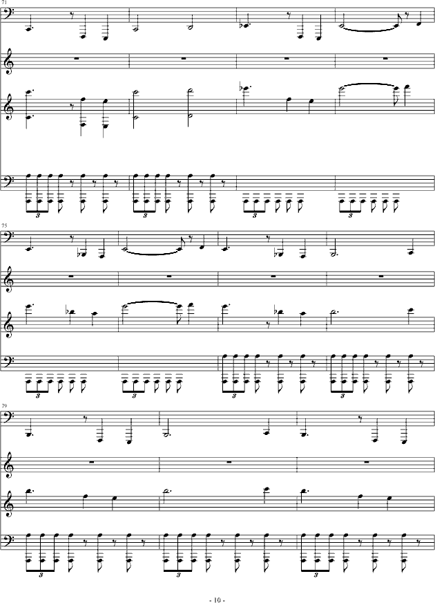 恐怖组曲之吸血鬼德古拉钢琴谱钢琴曲ss66993300