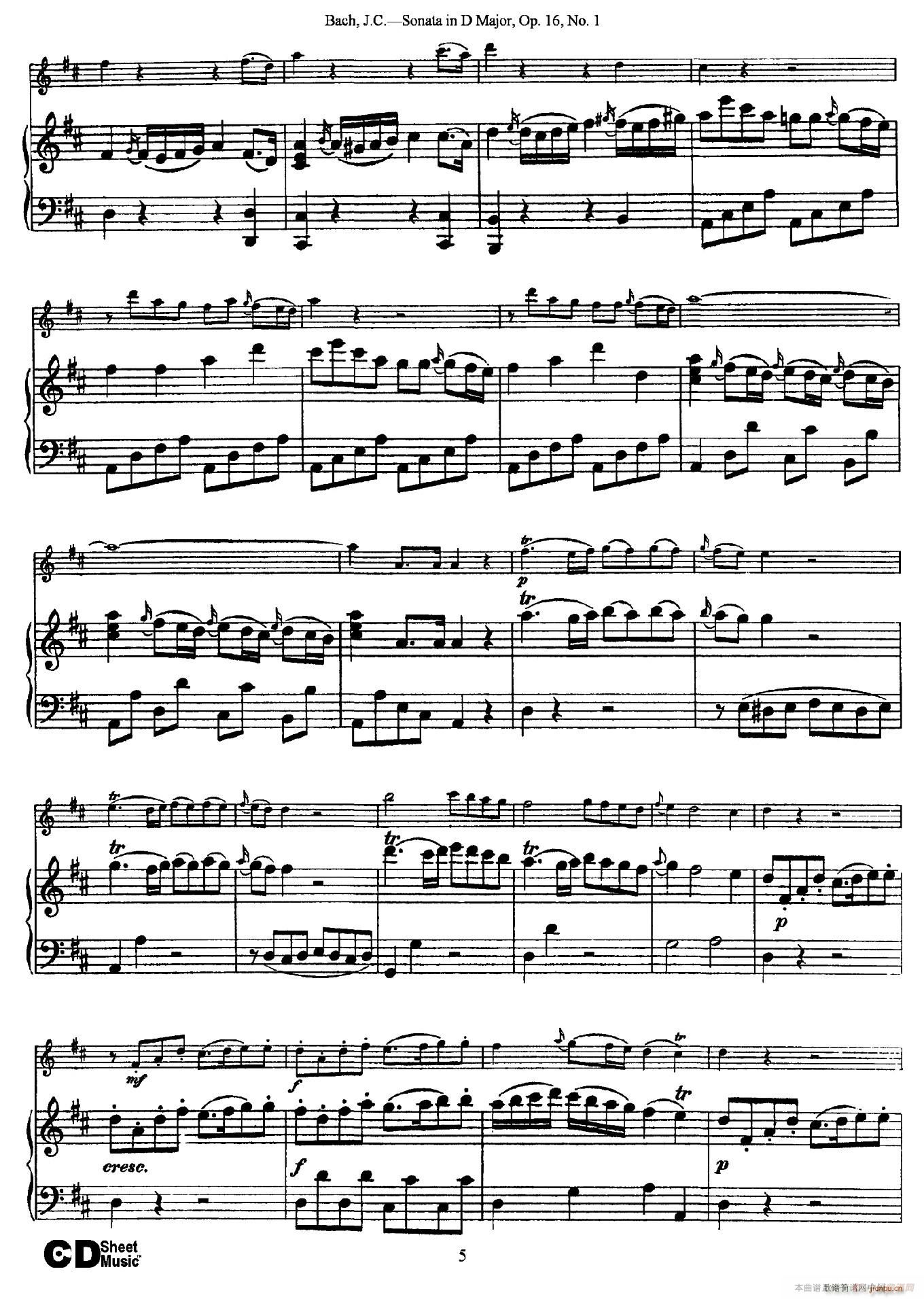 Sonata in D Major Op 16 No 1 ٰ()5