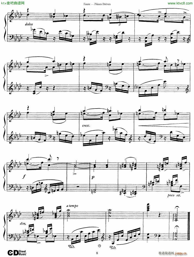 Faure 8 Pieces Breves Op 84()8