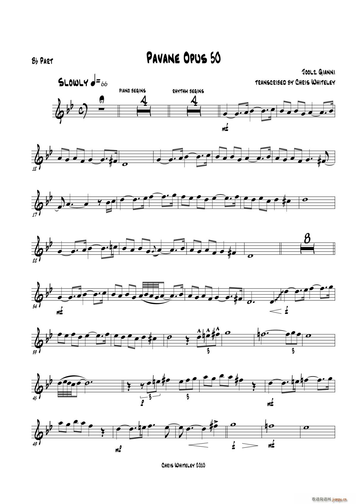 Pavane Opus 50 bB Part(ʮּ)1