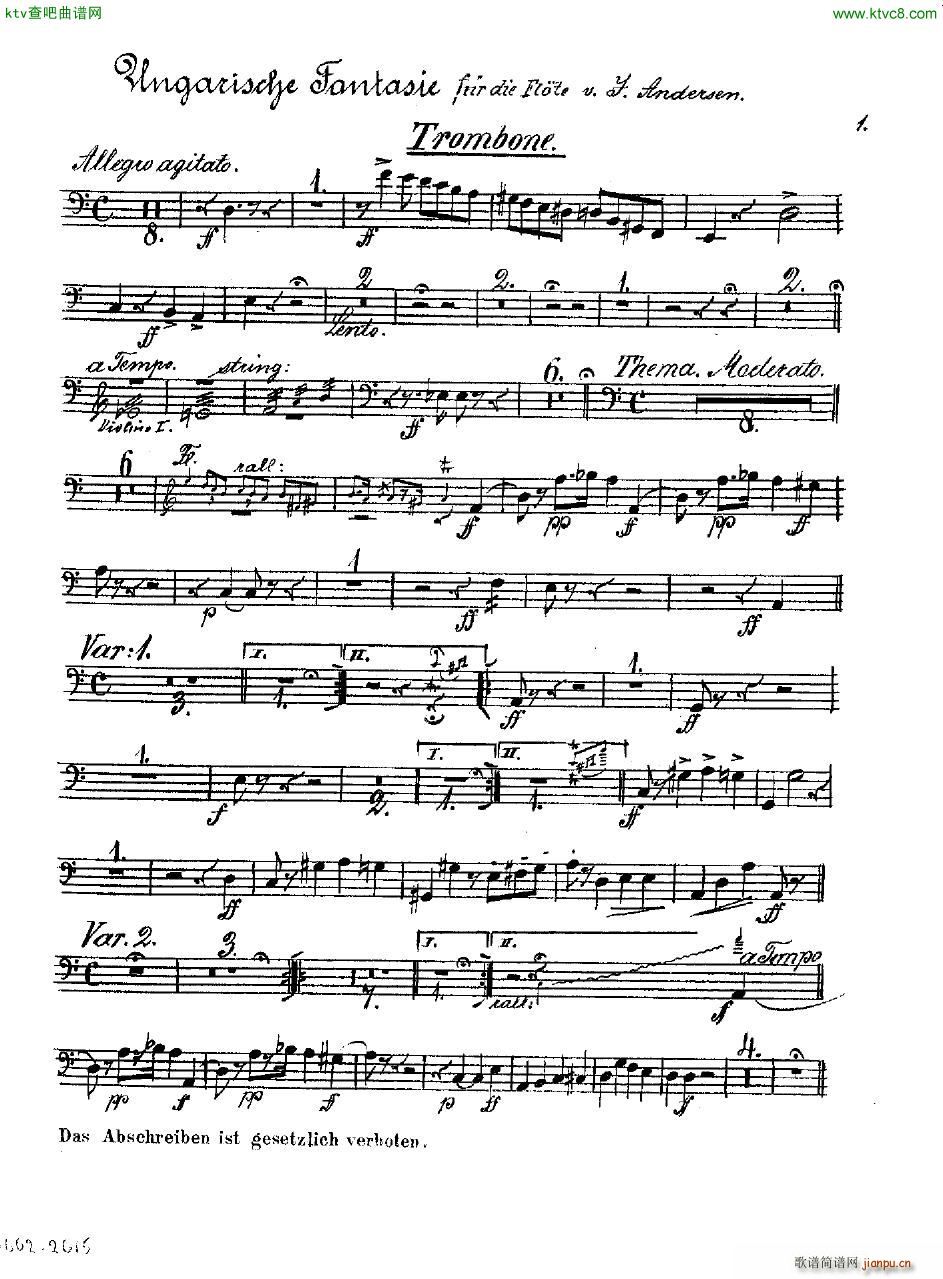Andersen op 2 Ungarische Fantasie orch parts()49