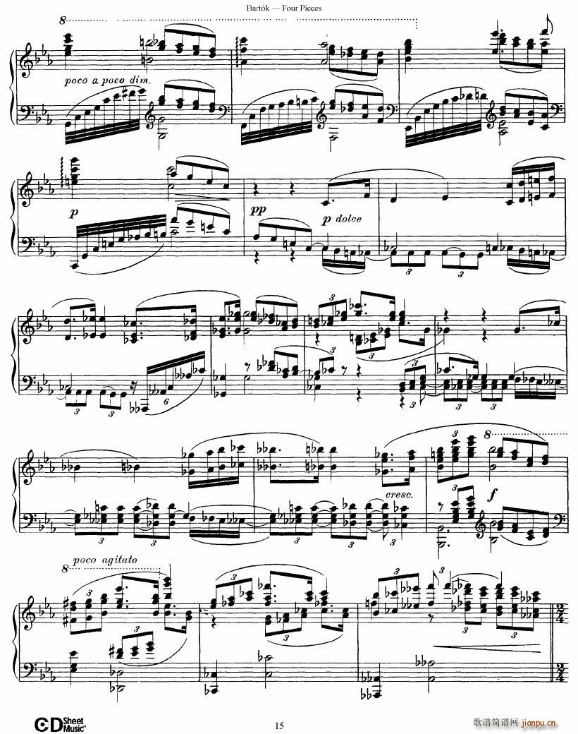 Bartok DD 71 Four Piano Pieces()15