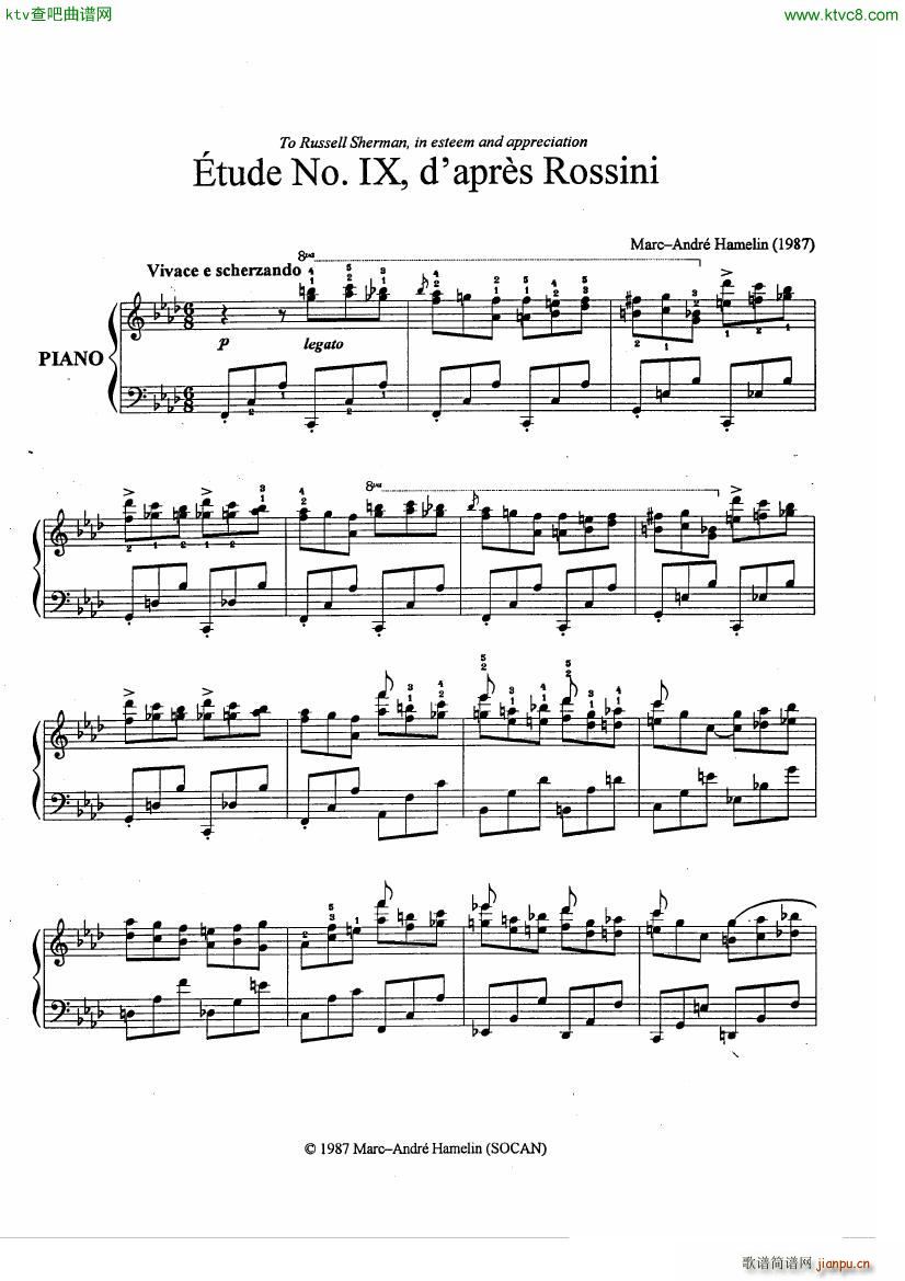 Etude No 9 D aprs Rossini()1