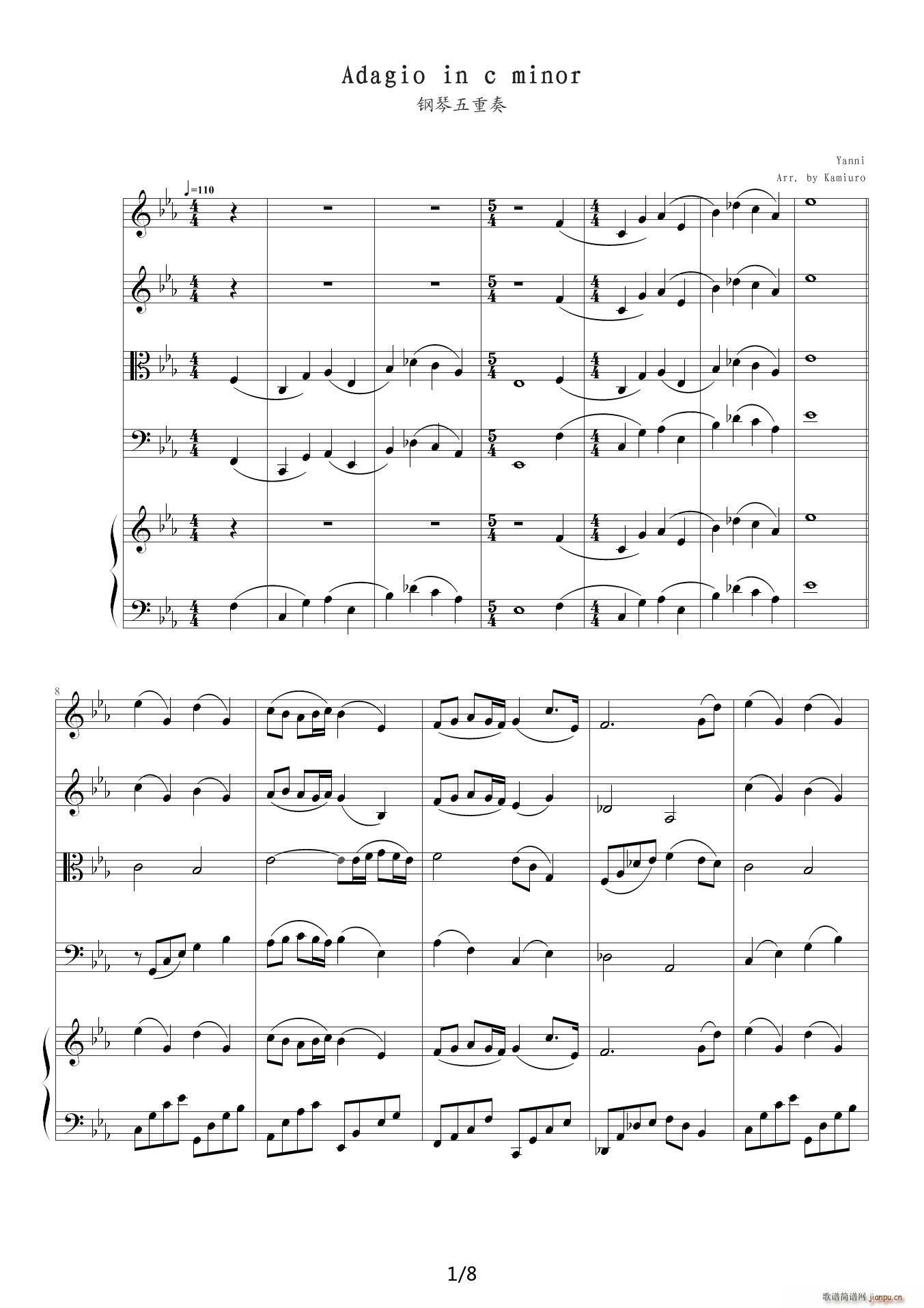 adagio in c minor  E()1