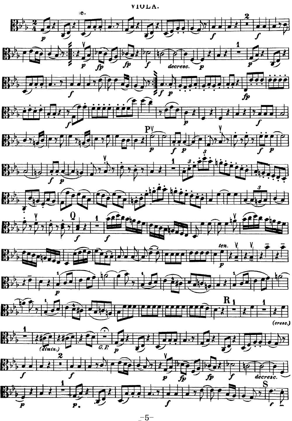 Mozart Quartet No 16 in Eb Major K 428 Viola(ʮּ)5