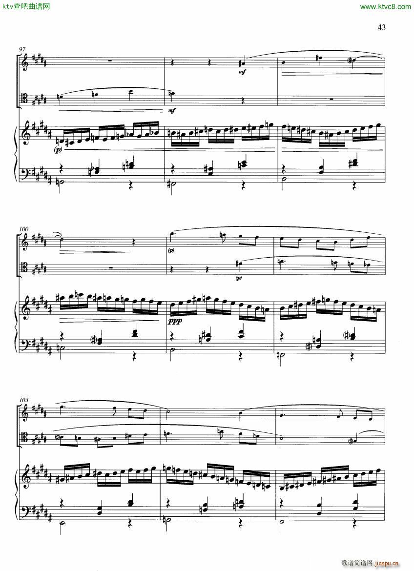 Francaix Trio for oboe bassoon and piano ()16