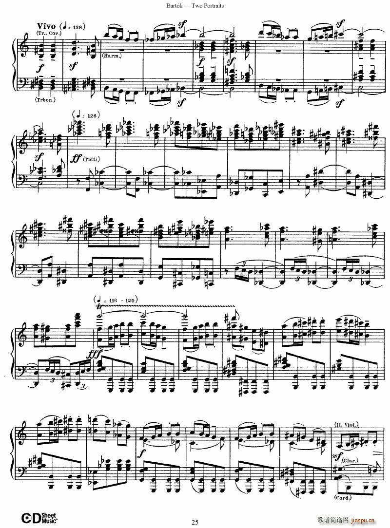 Bartok SZ 37 Two Portraits op 5()25