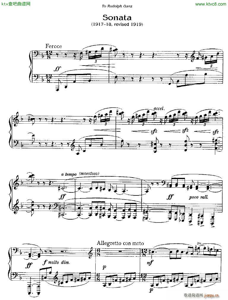 Charles Tomlinson Griffes Piano Sonata 1919()1
