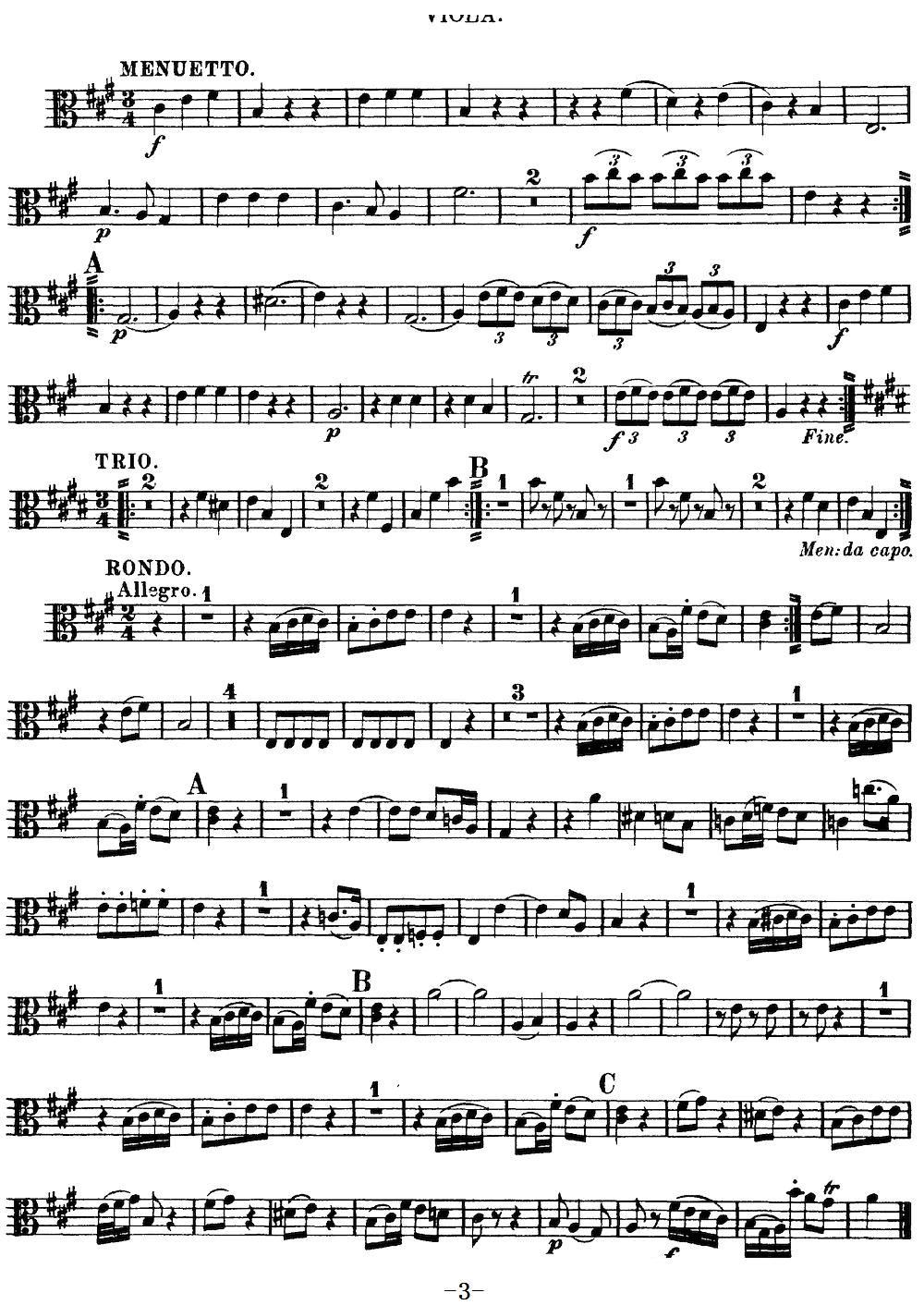 Mozart Quartet No 9 in A Major K 169 Viola(ʮּ)3