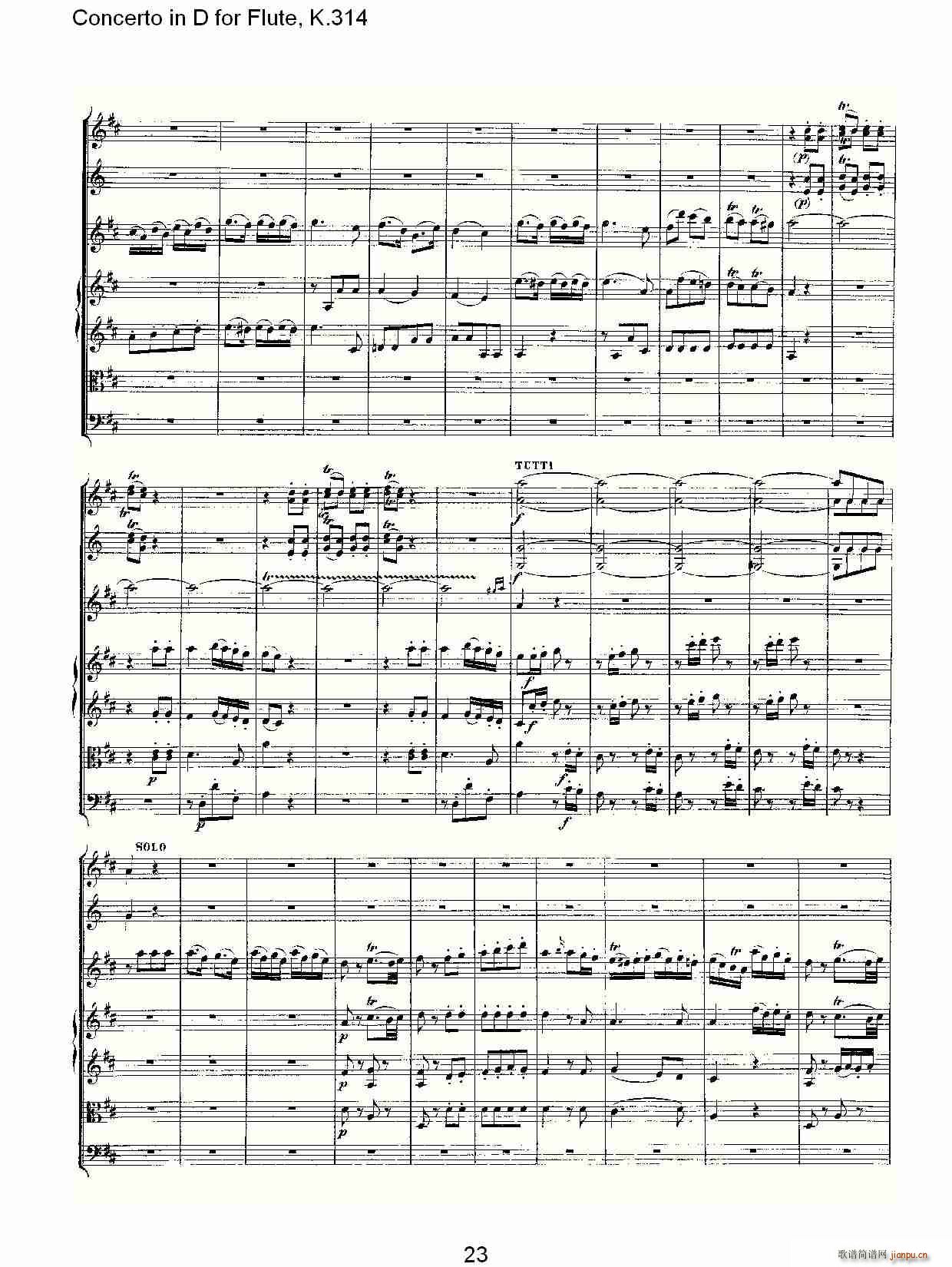 Concerto in D for Flute, K.314()23
