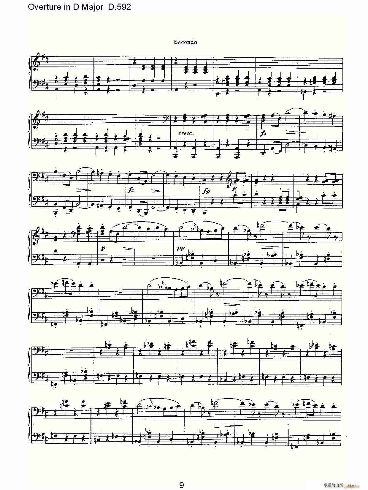 Overture in D Major D.592(ʮּ)9