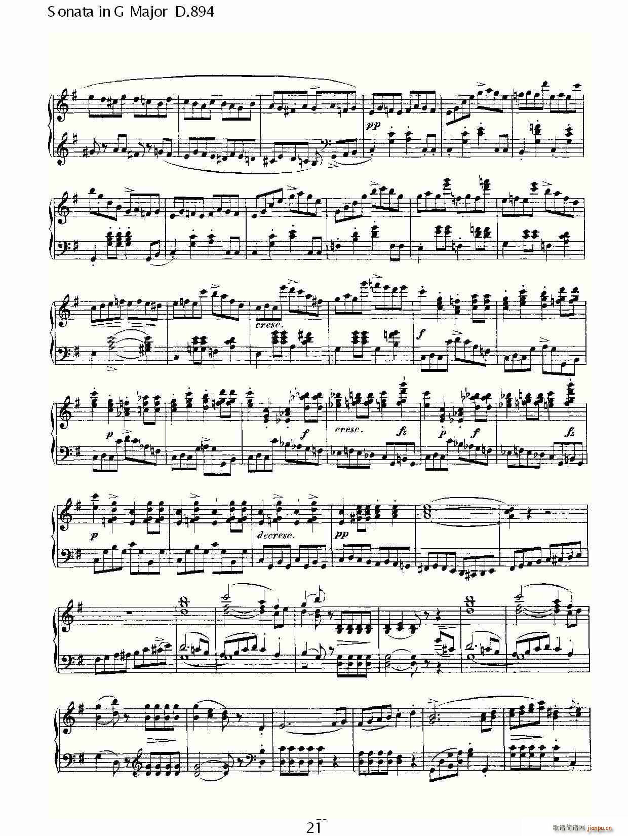 Sonata in G Major D.894(ʮּ)21