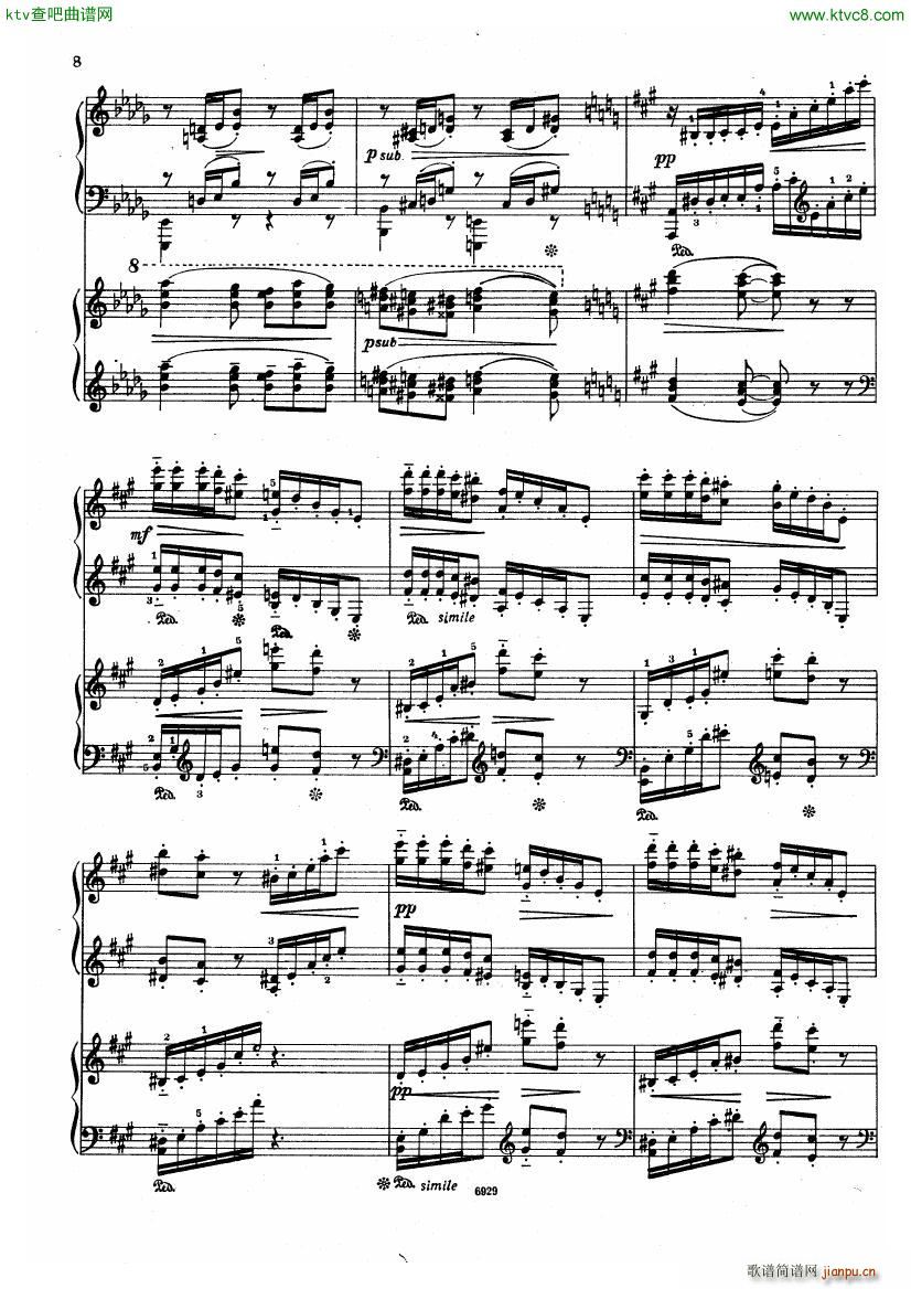 Guastavino Romance For 2 Pianos()13