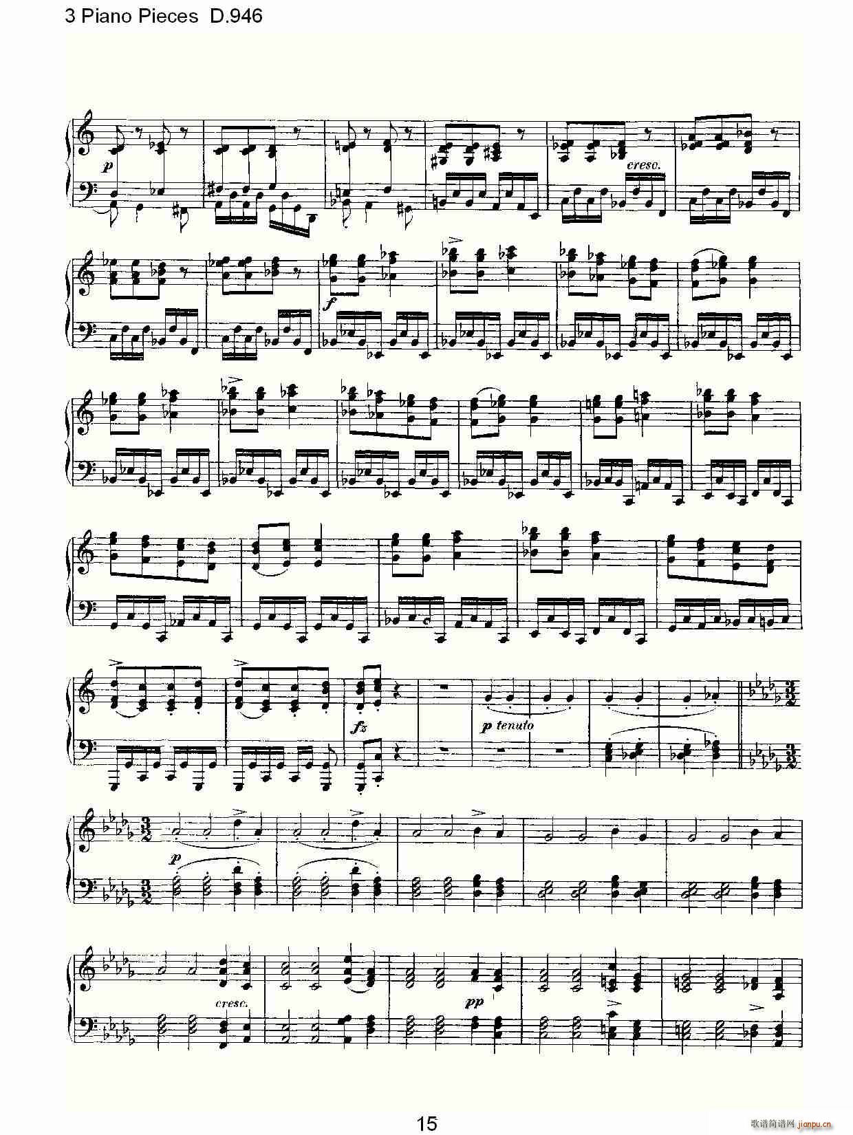 3 Piano Pieces D.946()15