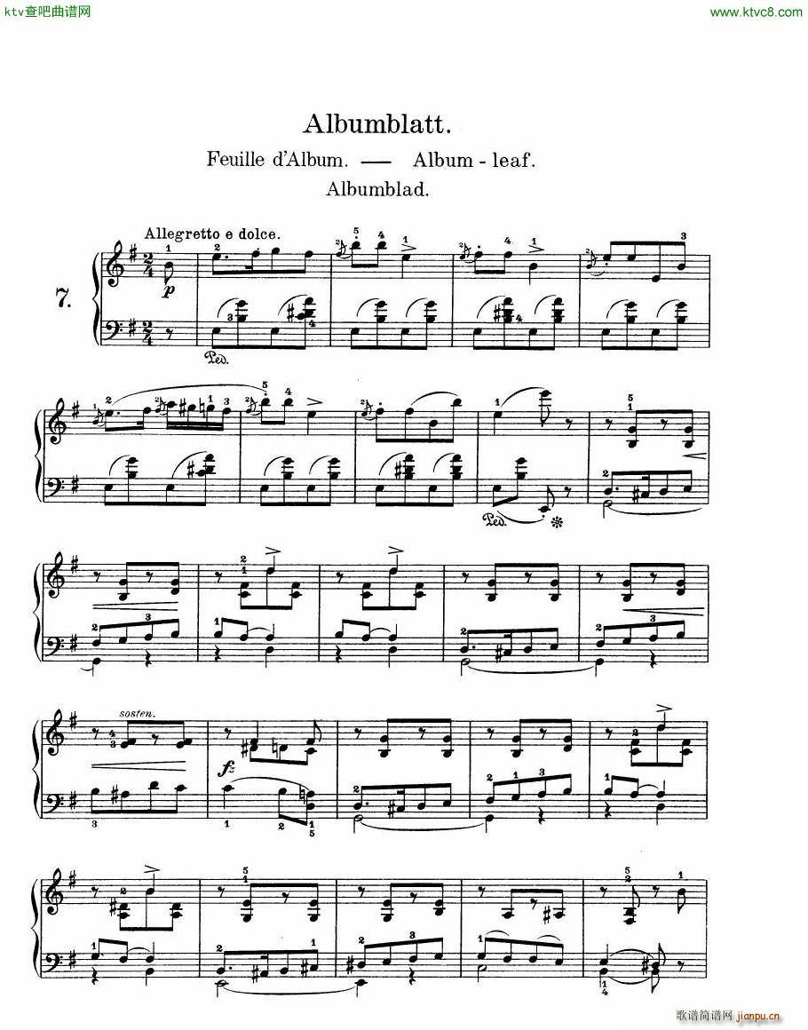 Grieg Lyric Pieces Op 12()12