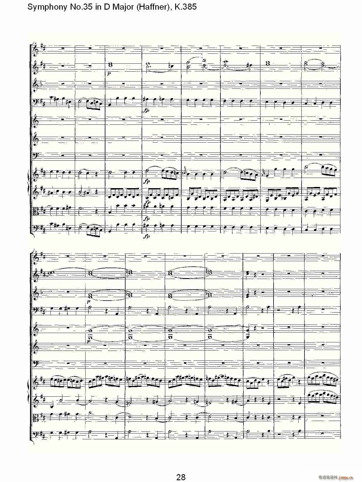 Symphony No.35 in D Major, K.385(ʮּ)28