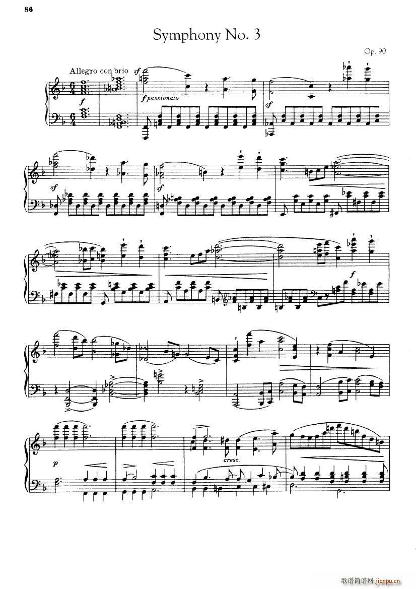 Brahms op 90 Singer Symphonie Nr 3 F Dur()1