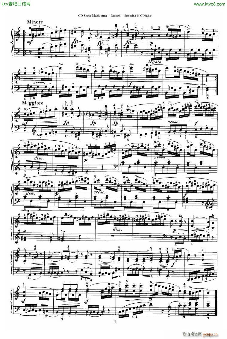 Dussek Sonatina in G Major()29