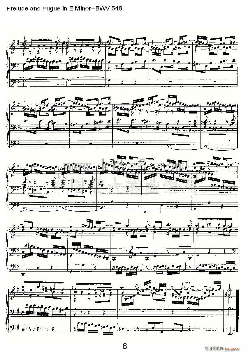 Prelude and Fugue in E Minor BWV 548 ܷ(ʮּ)6