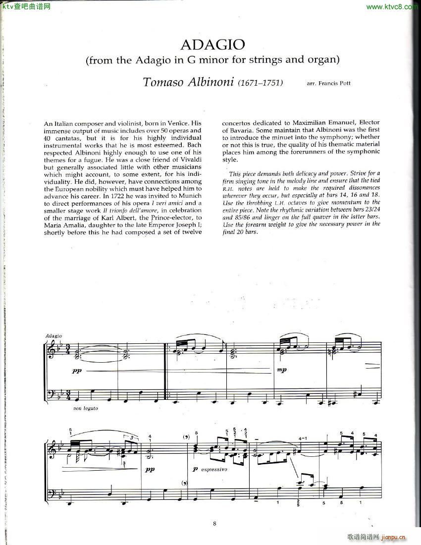 Albinoni Pott Adigio in G()1