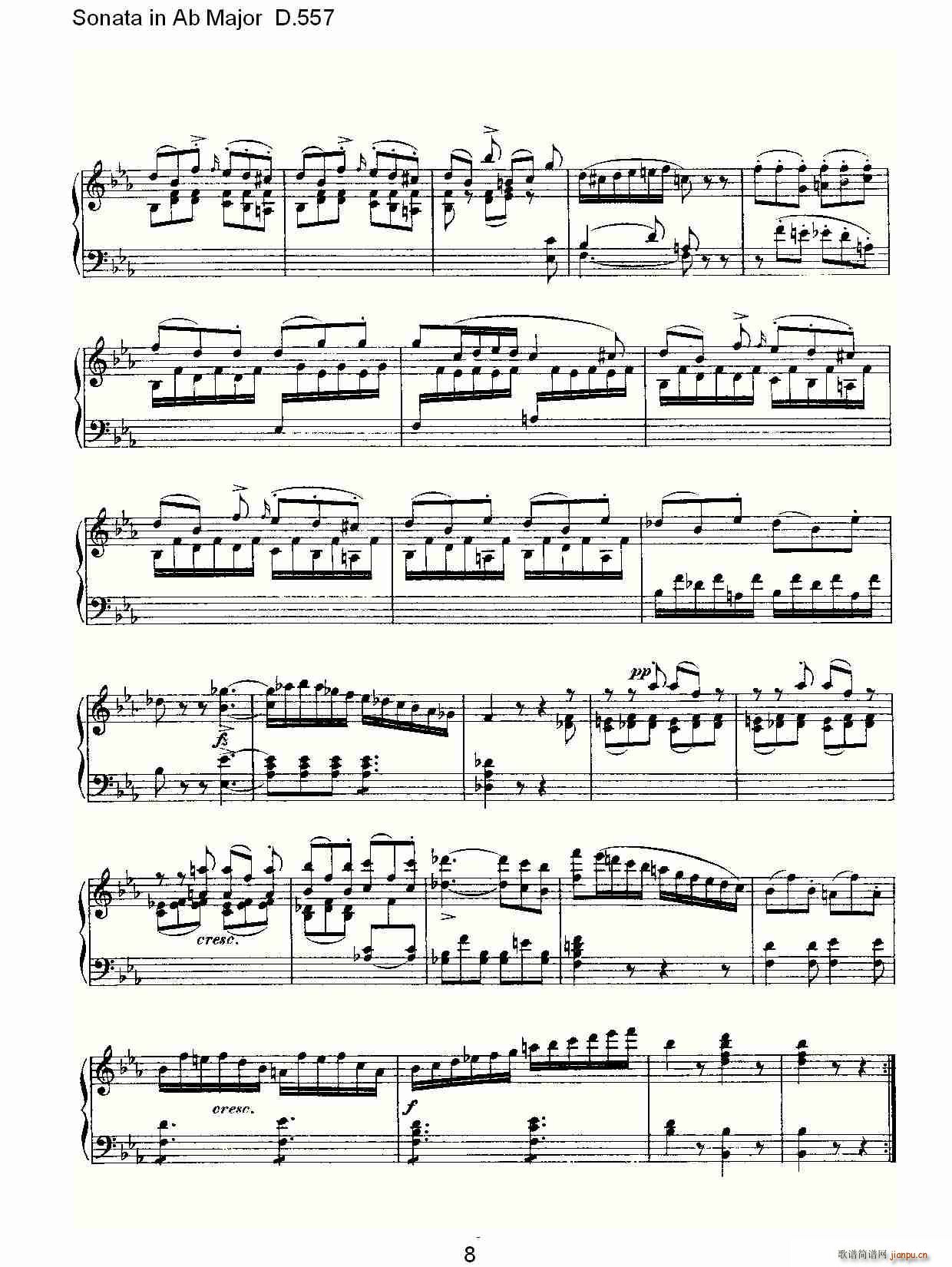 Sonata in Ab Major D.557(ʮּ)8